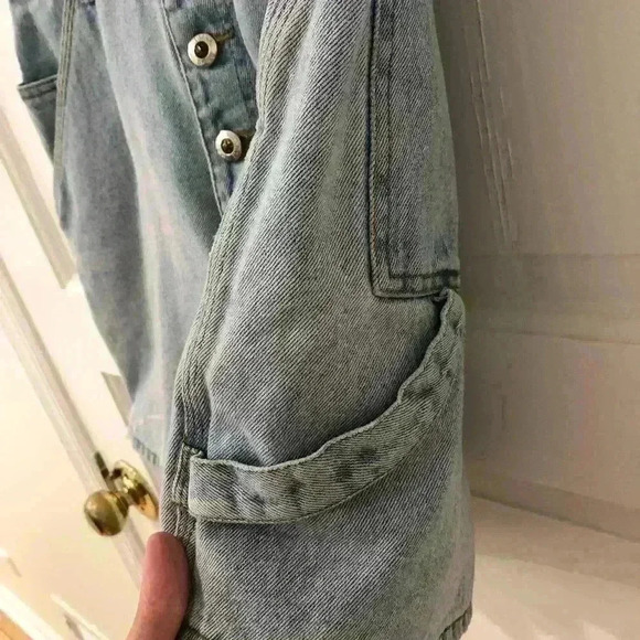 Vintage Carolina Blues High Waisted Light Wash Button Fly Shorts 90s Size 11/12 - Picture 4 of 9